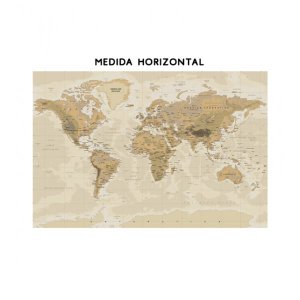 Papel de Parede Mapa Mundi Para Escritório e Sala