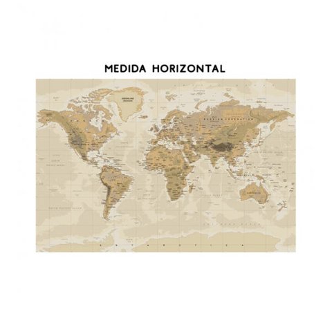 Papel de Parede Mapa Mundi Para Escritório e Sala