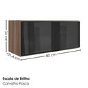 Ver imagem 3 de Armario Aereo Basculante Vidro MDF 80 cm Kali 163414 Carvalho Toq Nicioli