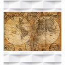 Ver imagem 2 de Papel de Parede Mapa Mundi Antigo Para Escritório e Sala