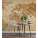 Ver imagem 3 de Papel de Parede Mapa Mundi Oceanos e Meridianos Para Sala e Escritório