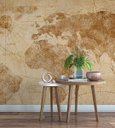Ver imagem 3 de Papel de Parede Mapa Mundi Oceanos e Meridianos Para Sala e Escritório