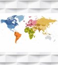 Ver imagem 1 de Papel de Parede Mapa Mundi Cores e Nomes Para Sala e Escritório