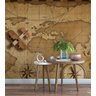 Papel de Parede Mapa Mundi Rosa dos Ventos Para Sala e Escritório - 3