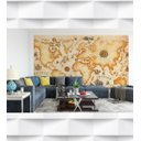 Ver imagem 2 de Papel de Parede Mapa Mundi Monstros do Oceano Para Sala e Escritório