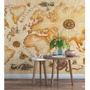 Ver imagem 3 de Papel de Parede Mapa Mundi Monstros do Oceano Para Sala e Escritório