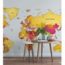 Ver imagem 3 de Papel de Parede Mapa Mundi Nomes Para Sala e Escritório