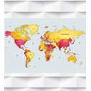 Ver imagem 1 de Papel de Parede Mapa Mundi Nomes Para Sala e Escritório