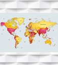 Ver imagem 1 de Papel de Parede Mapa Mundi Nomes Para Sala e Escritório