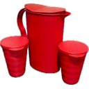 Ver imagem 2 de Tupperware Kit 3 Peças Jarra e Copos Murano Pimenta