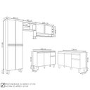 Ver imagem 4 de Cozinha Compacta Vanessa e Balcão Gabinete sem Tampo Tatiane 120cm Cinza - Ajl Móveis