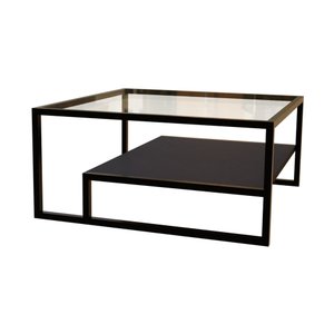 Mesa de Centro Industrial Moderno Toledo Preto