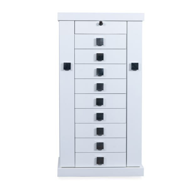 Armário Porta Jóias Duble Branco - 10