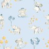 Papel de Parede Auto Adesivo Elefante Fofinho Infantil Azul Quarto Menino Decorativo 18m - 9