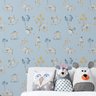 Papel de Parede Auto Adesivo Elefante Fofinho Infantil Azul Quarto Menino Decorativo 18m - 5