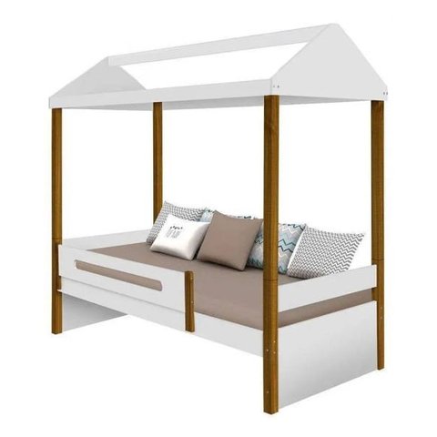 Cama Sara Solteiro Branco/mel - Branco/mel