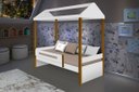 Ver imagem 2 de Cama Sara Solteiro Branco/mel - Branco/mel