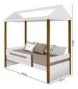 Ver imagem 3 de Cama Sara Solteiro Branco/mel - Branco/mel
