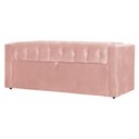 Ver imagem 3 de Calçadeira Báu Emma Veludo Luxo Cores - DS Estofados - Solteiro - Rosa