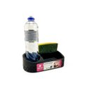 Ver imagem 1 de Porta Detergente e Esponja Rattan Plástico Resistente Com Base Removível Não Molha Pia