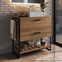 Ver imagem 7 de Gabinete Banheiro Industrial 80 Cm 1028 Mell Aço Preto Pp