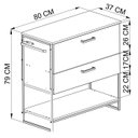 Ver imagem 4 de Gabinete Banheiro Industrial 80 Cm 1028 Mell Aço Preto Pp
