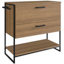Ver imagem 1 de Gabinete Banheiro Industrial 80 Cm 1028 Mell Aço Preto Pp