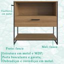 Ver imagem 3 de Gabinete Banheiro Industrial 80 Cm 1028 Mell Aço Preto Pp