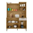 Ver imagem 3 de Armário de Cozinha Compacta 6 Portas e 1 Gaveta 121cm Florença Freijó Soft - Pallazio