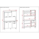 Ver imagem 4 de Armário de Cozinha Compacta 6 Portas e 1 Gaveta 121cm Florença Freijó Soft - Pallazio