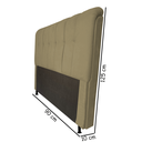 Ver imagem 2 de Cabeceira Estofada Florença 90 cm Para Cama Box Quarto Solteiro Luxo MV Estofados Suede Bege