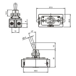 Chave Liga / Desliga Pino Metal Cs-301b Bipolar 15a Margirius Unico - 5