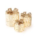 Ver imagem 1 de Caixas de Presente Decorativas com Led Cru e Ouro (jogo com 3 Peças) | Natal Encantado Formosinha