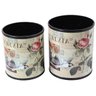 Conjunto de Lixeira Venezia Flores Fullway - 29x26 cm - 4