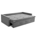 Ver imagem 4 de Sofá sem Caixa Retrátil e Reclinável 2,00m com Molas Marrocos Boucle Cinza Mirra Decor