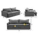 Ver imagem 3 de Sofá sem Caixa Retrátil e Reclinável 2,00m com Molas Marrocos Boucle Cinza Mirra Decor