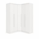 Ver imagem 4 de Guarda Roupa de Canto Safira 5 Portas de Bater 6 Gavetas MDF Neve 164.9cm