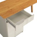 Ver imagem 4 de Mesa / Escrivaninha Pr Estilo Retrô Moderno Cor Off White / Cinamomo Pt