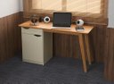 Ver imagem 2 de Mesa / Escrivaninha Pr Estilo Retrô Moderno Cor Off White / Cinamomo Pt
