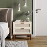 Mesinha de Cabeceira Retro Alto Padrão Estilo Europeu Santorini 60cm Off White - 3