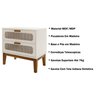 Mesinha de Cabeceira Retro Alto Padrão Estilo Europeu Santorini 60cm Off White - 2