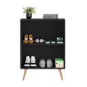 Ver imagem 5 de Sapateira 2 Portas Retrô Nina Multimóveis Preta/natural