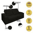 Ver imagem 3 de Sofá Retratil Reclinavel 3 Lugares 2,30m Porta Copo Usb Sala Cor:preto