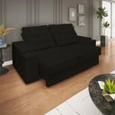 Ver imagem 1 de Sofá Retratil Reclinavel 3 Lugares 2,30m Porta Copo Usb Sala Cor:preto