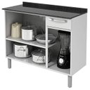 Ver imagem 2 de Cozinha Itatiaia Rose Compacta 4 Pecas Preto e Gabinete Branco