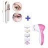 Kit Depilador Portátil Sobrancelha e Aparelho Esfoliação Facial Massageador - 1