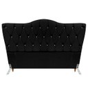 Ver imagem 1 de Cabeceira Cama Box de Casal Quarto Estofada Barcelona 140cm:corino Preto