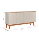 Ver imagem 4 de Buffet 4 Portas para Sala de Jantar Porto Off White Nature