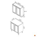 Ver imagem 2 de Kit Balcão 2 Portas com Armário Aéreo 2 Portas Itatiaia Tarsila