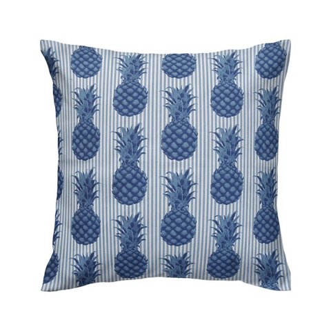 Capa de almofada VivaIN semi impermeável abacaxi azul